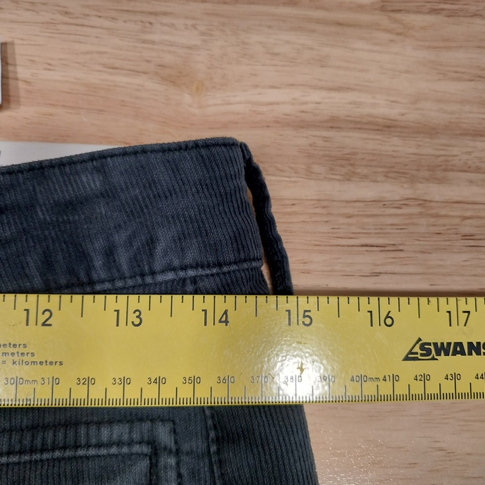 American Eagle Women Pants Super Hi-Rise‎ Flare Corduroy Button Fly 6 Gray Blue - Picture 4 of 15